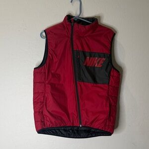 Nike Arizona Cardinals Reversible Red and Black Puffer Vest Medium